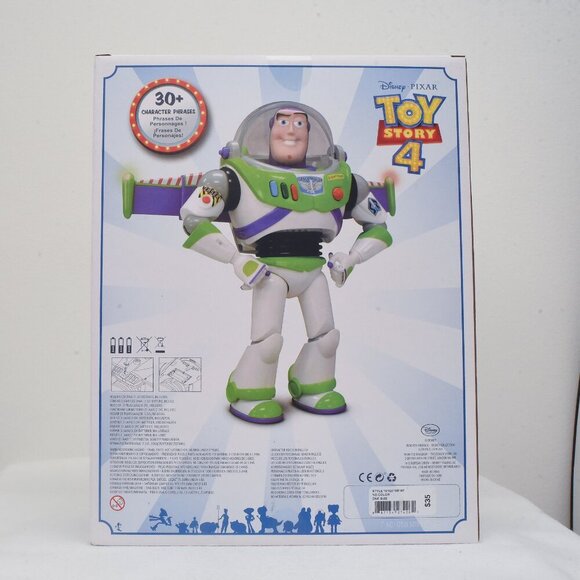 Toy Story 4 Disney Collection 12" Talking Buzz Lightyear 30+ Phrases NIB Works - Picture 6 of 12